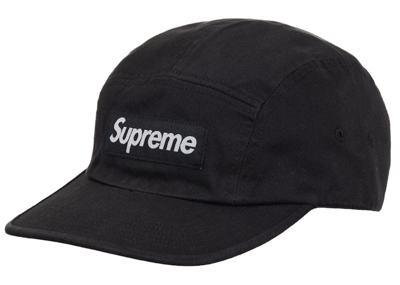 Supreme Washed Chino Twill Camp II Cap (SS24) Black