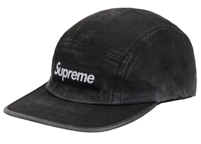 Supreme Washed Chino Twill Camp Cap (SS25) Black