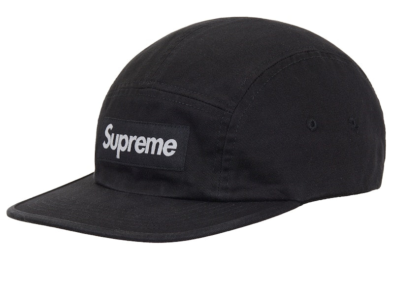 Supreme Washed Chino Twill Camp Cap (SS26) Black