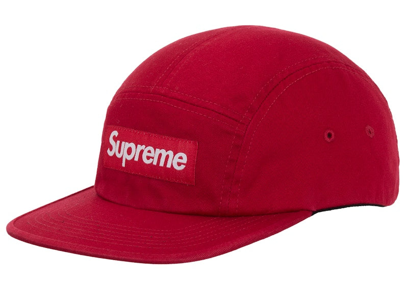 Supreme Washed Chino Twill Camp Cap (SS26) Red