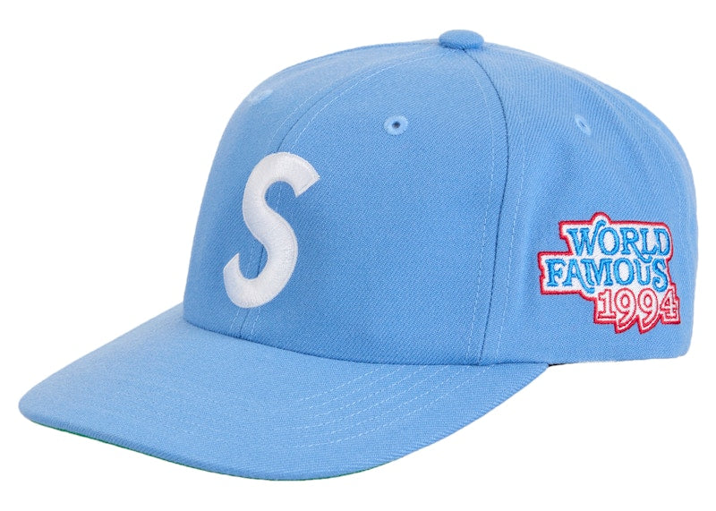 Supreme World Famous S Logo 6-Panel Blue