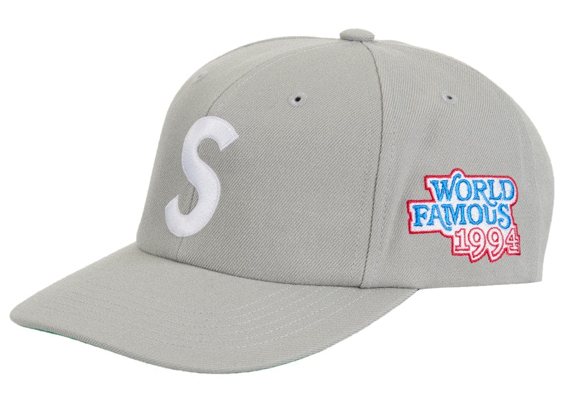 Supreme World Famous S Logo 6-Panel Grey