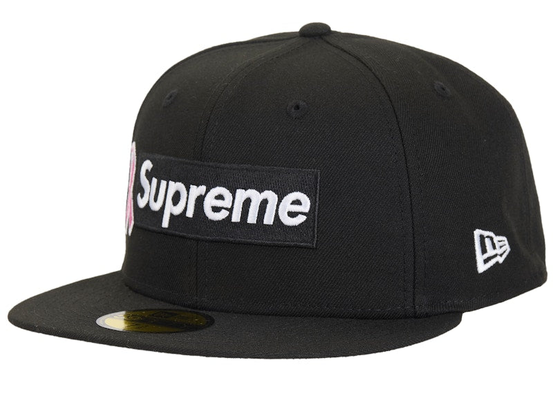 Supreme x New Era Breast Cancer Awareness Box Logo Fitted Hat Black
