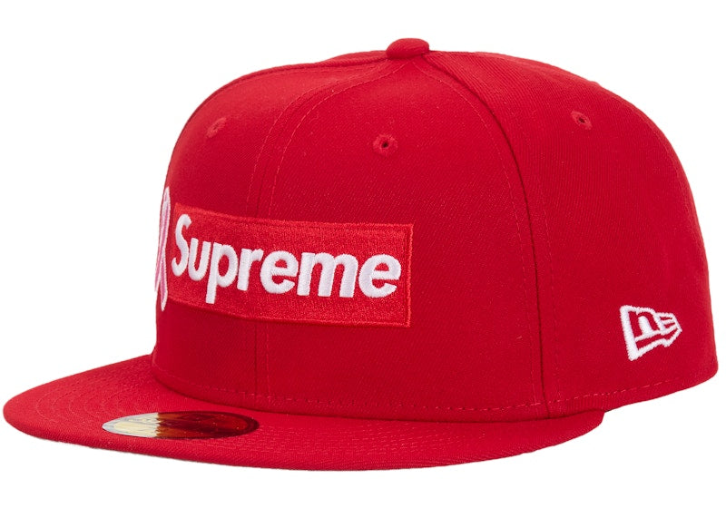 Supreme x New Era Breast Cancer Awareness Box Logo Fitted Hat Red