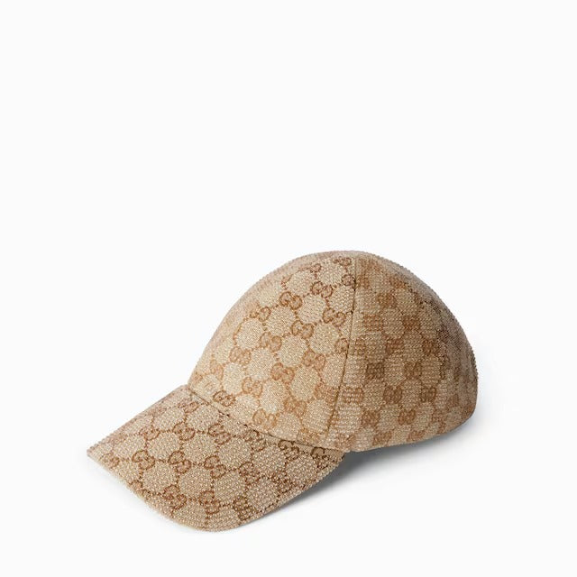 Gucci GG Canvas Baseball Hat With Crystals